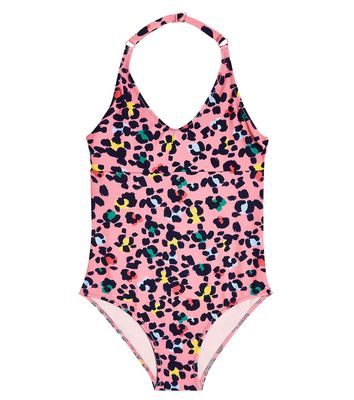 Vilebrequin Kids Leopard-print halterneck swimsuit
