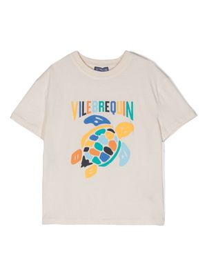Vilebrequin Kids turtle-print organic cotton T-shirt - Neutrals