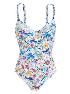 Vilebrequin Leonita Happy Flowers-print swimsuit - Blue