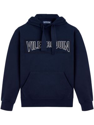 Vilebrequin logo-appliquéd cotton hoodie - Blue
