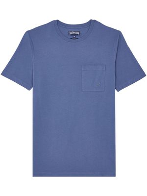 Vilebrequin logo-embroidered organic cotton T-shirt - Blue