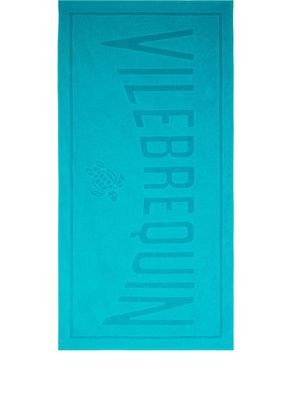 Vilebrequin logo-jacquard beach towel - Blue