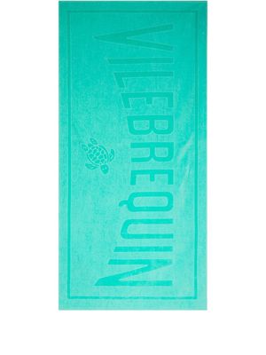 Vilebrequin logo-jacquard beach towel - Neutrals