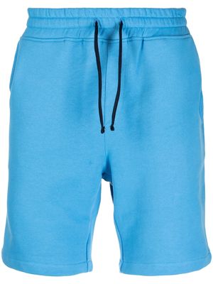 Vilebrequin logo-patch drawstring cotton shorts - Blue
