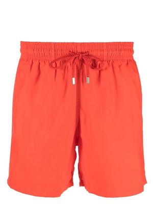 Vilebrequin logo-patch swim shorts - Red