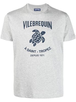 Vilebrequin logo-print cotton T-shirt - Grey