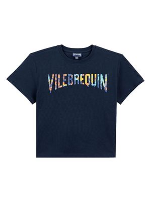 Vilebrequin logo-print organic cotton T-shirt - Blue