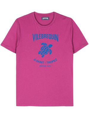 Vilebrequin logo-stamp cotton T-shirt - Pink