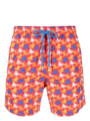 Vilebrequin Micro Poulpes-print swim shorts - Red
