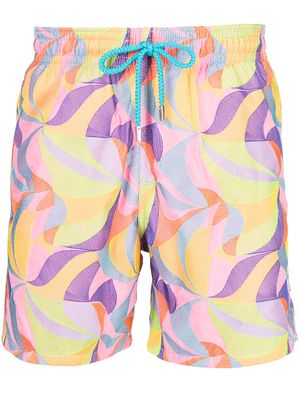 Vilebrequin Mistral abstract-print swim shorts - Multicolour