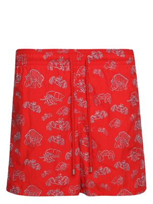 Vilebrequin Mistral Hermit Crabs-print swim shorts - Red