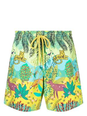 Vilebrequin Moorea jungle print swim shorts - Yellow