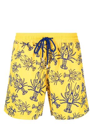 Vilebrequin Moorea lobster print swim shorts - Yellow