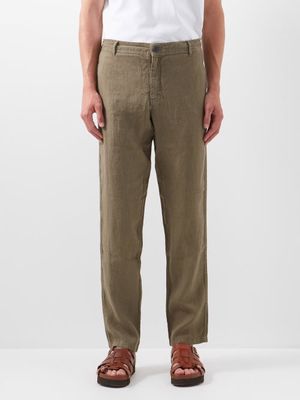 Vilebrequin - Panache Linen Trousers - Mens - Olive Green