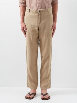 Vilebrequin - Panache Slim-leg Linen-voile Trousers - Mens - Beige