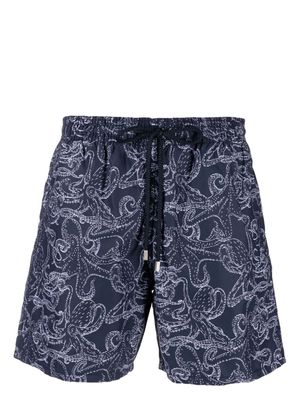 Vilebrequin Poulpes-print swim shorts - Blue