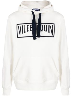 Vilebrequin solid logo-print hoodie - White