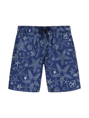 Vilebrequin Starlettes-print swim shorts - Blue