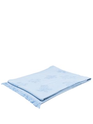 Vilebrequin turtle-pattern organic-cotton beach towel - Blue