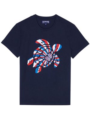 Vilebrequin turtle-print organic cotton T-shirt - Blue