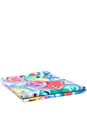 Vilebrequin x Kenny Scharf Faces In Places beach towel - Blue
