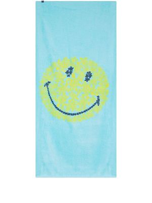 Vilebrequin x Smiley® beach towel - Blue