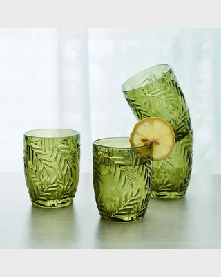 Villa Palm Double Old Fashioned Glasses Green - Set of 4