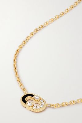 Viltier - Magnetic 18-karat Gold, Onyx And Diamond Necklace - one size