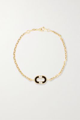 Viltier - Magnetic Recto-verso 18-karat Gold Multi-stone Bracelet - one size