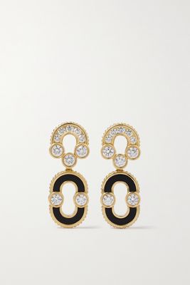 Viltier - Magnetic Solo 18-karat Gold, Onyx And Diamond Earrings - one size