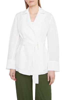 Vince Belted Jacket in Optic White