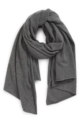 Vince Boiled Cashmere Blanket Wrap in Grey