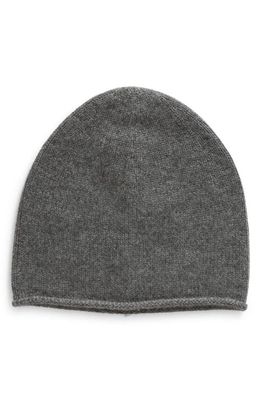 Vince Boiled Cashmere Chunky Knit Beanie in Med Heather Grey