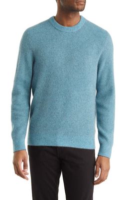 Vince Boiled Cashmere Crewneck Sweater in Fountain Combo