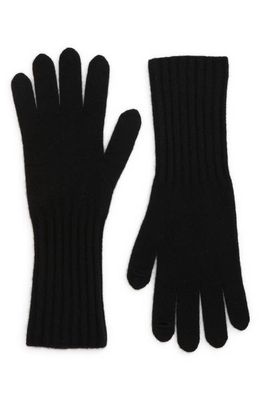 Vince Boiled Cashmere Gloves in Blk