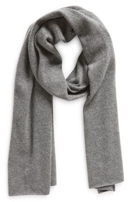 Vince Boiled Cashmere Knit Scarf in Med Heather Grey