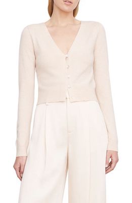 Vince Button & Loop Wool & Cashmere Cardigan in Heather Chanterelle