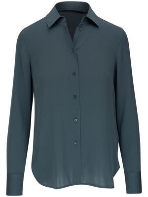 Vince button-up silk-blend shirt - Blue