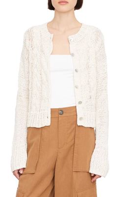 Vince Cable Front Cardigan in Off White