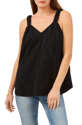 Vince Camuto Abstract Jacquard Print Tank Top in Rich Black
