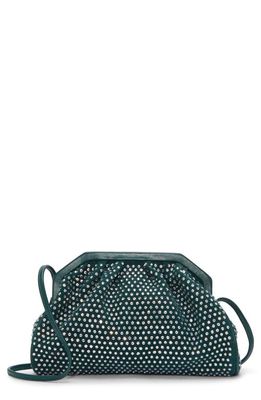 Vince Camuto Baklo Embellished Clutch in Malachite Suede