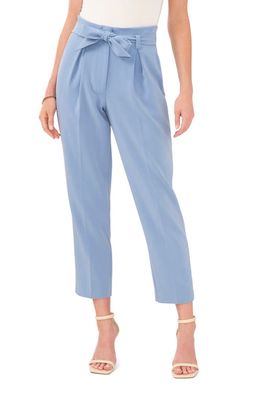 Vince Camuto Belted Straight Leg Pants in Blue Shadow