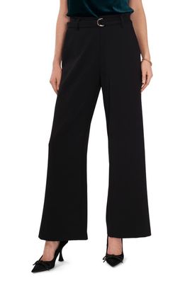 Vince Camuto Belted Wide Leg Pants in Rich Black