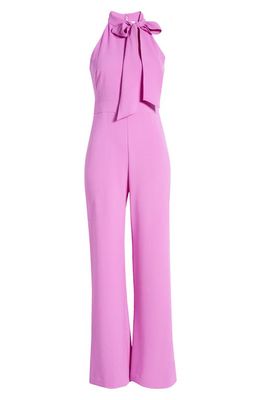 Vince Camuto Bow Sleeeveless Crepe Jumpsuit in Violet