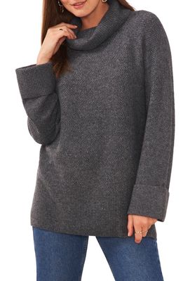 Vince Camuto Cowl Neck Knit Tunic in Med Hthrgrey