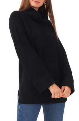Vince Camuto Cowl Neck Knit Tunic in Rich Black