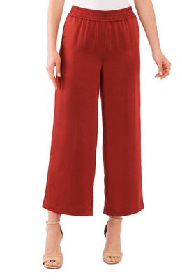 Vince Camuto Crop Wide Leg Pull-On Pants in Chilli Oil