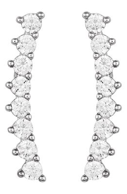 Vince Camuto Cubic Zirconia Ear Crawlers in Silver/Crystal