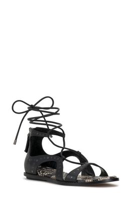 Vince Camuto Dawnicee Ankle Wrap Sandal in Black/Warm