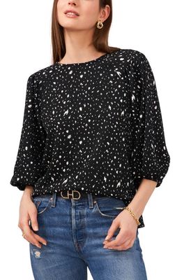 Vince Camuto Etch Textured Top in Rich Black